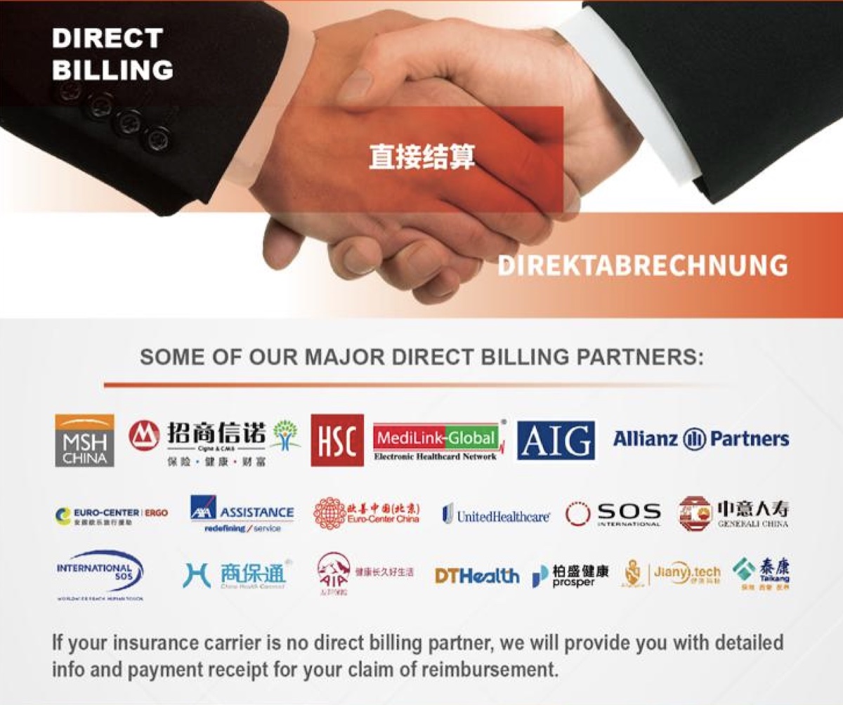 DDS Dental Care · Socios de pago directo con aseguradoras internacionales (MSH China, Cigna, AXA, Allianz, AIG, UnitedHealthcare, Generali, International SOS, Taikang y más)